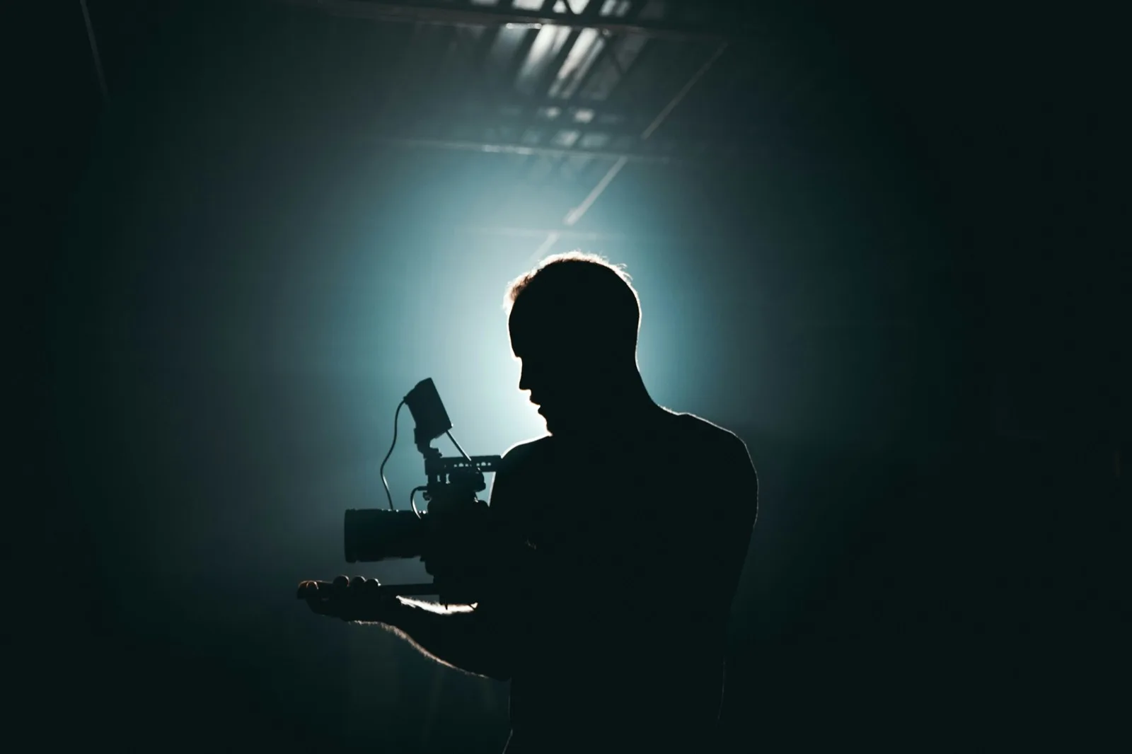 Creators on set with rented camera gear